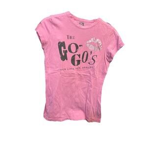 The Go Gos Our Lips Are Sealed Womans Graphic T Shirt Pink Medium
